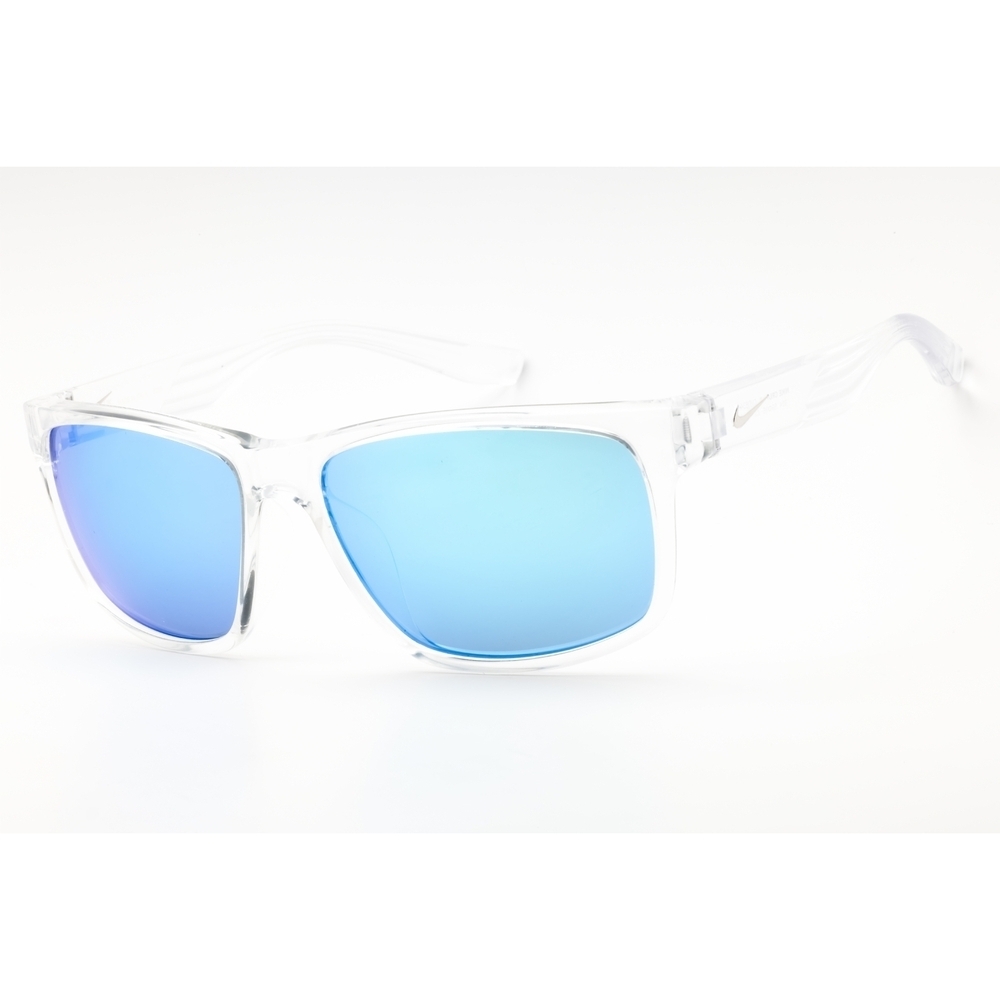 NWT Nike CRUISER MI EV0834 Crystal Clear Rectangle 59mm Sunglasses